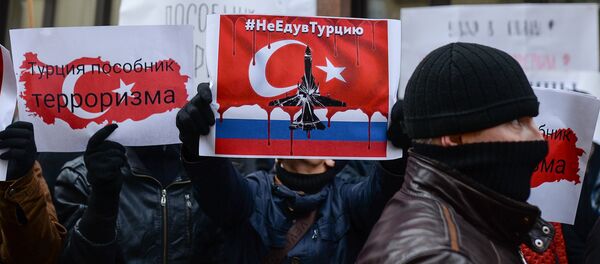 Protestations à Moscou suite à la destruction du Su-24 russe par les forces aériennes turques - Sputnik Afrique