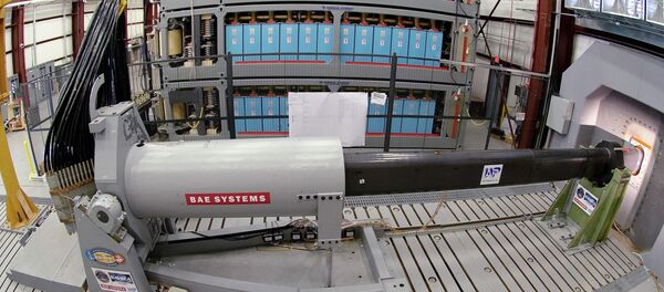 Naval Research-funded electromagnetic railgun Naval Research-funded electromagnetic railgun - Sputnik Afrique