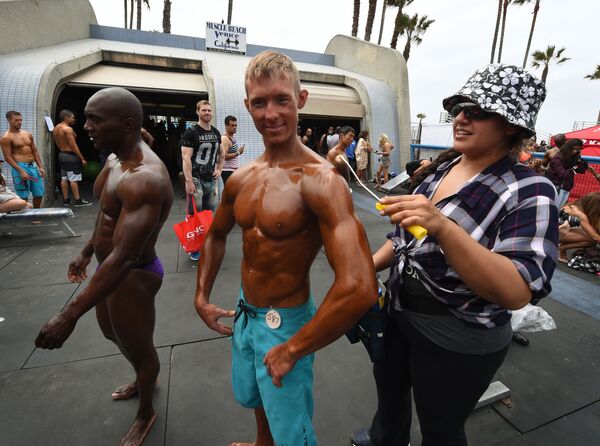 Muscle Beach : un concours de bodybuilding en Californie - Sputnik Afrique