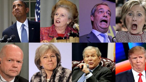 Un collage des politiciens britanniques et américains - Sputnik Afrique