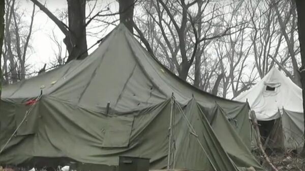 Tentes ukrainiennes. Image d'illustration - Sputnik Afrique