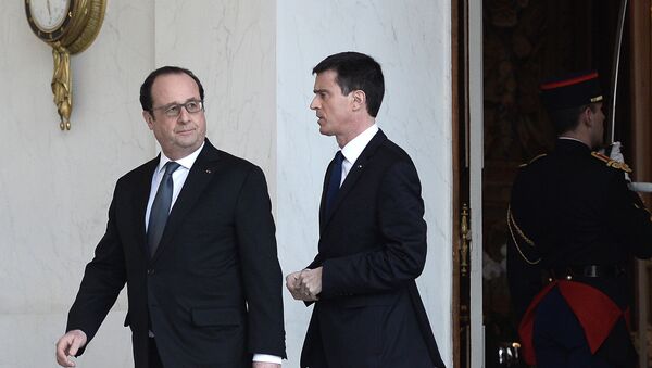Hollande et Valls - Sputnik Afrique
