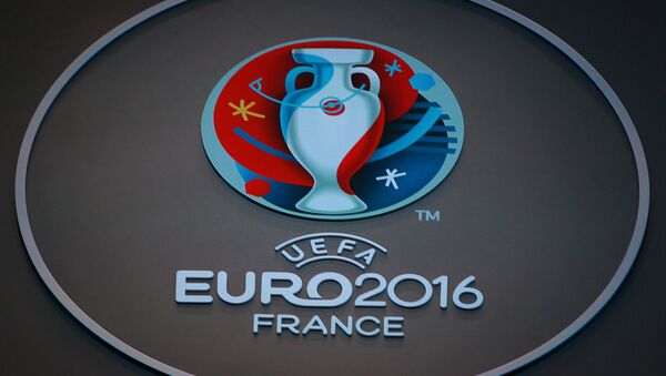 Le logo officiel de l'UEFA lors de l'Euro 2016 à Paris, France - Sputnik Afrique