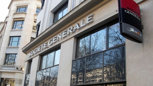 Un edificio del banco Société Générale en Champs-Elysees Paris - Sputnik Afrique