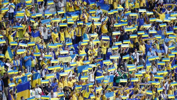 Ukraine fans before the match - Sputnik Afrique