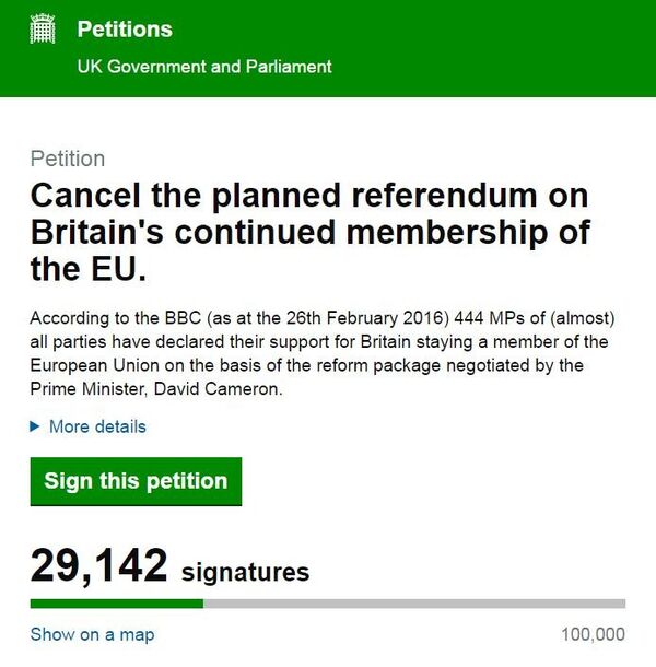 Pétition sur l'annulation du référendum sur le Brexit - Sputnik Afrique