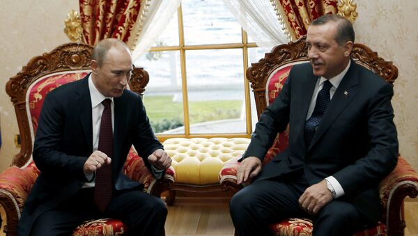 Le président russe Vladimir Poutine et son homologue turc Recep Tayyip Erdogan - Sputnik Afrique