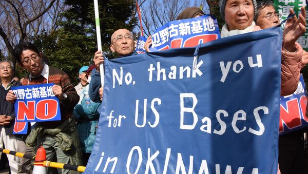Protestations contre les bases militaires US à Okinawa - Sputnik Afrique