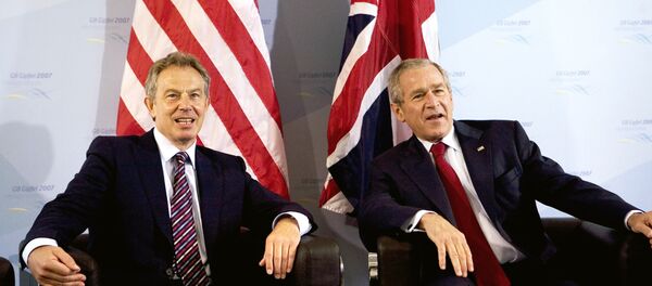 George W. Bush et Tony Blair George W. Bush et Tony Blair - Sputnik Afrique