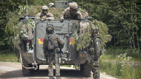 Militaires de l'Otan lors d'un exercice en Estonie - Sputnik Afrique