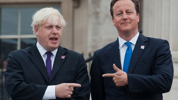 David Cameron et Boris Johnson - Sputnik Afrique