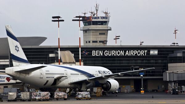 L'avion Boeing 777 de la compagnie aérienne d'El Al  à l'aéroport international Ben Gourion - Sputnik Afrique