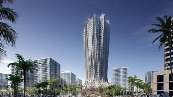 A computer generated image shows one of two project’s designed by Zaha Hadid - Sputnik Afrique