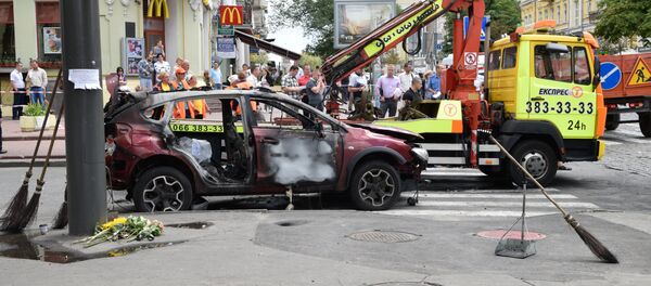 Le véhicule de Pavel Cheremet - Sputnik Afrique