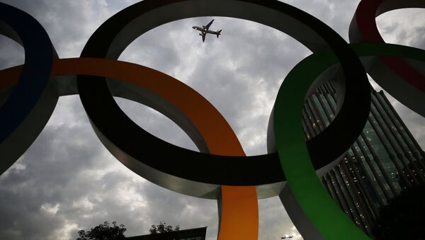 Les anneaux des Jeux Olympiques à Sao Paulo au Brésil, le 19 juillet 2016 - Sputnik Afrique