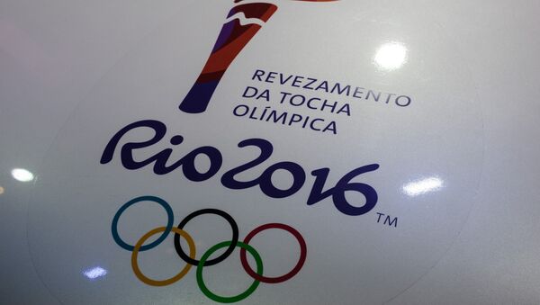 Rio 2016 logo at the Jockey Club in Rio de Janeiro, Brazil - Sputnik Afrique