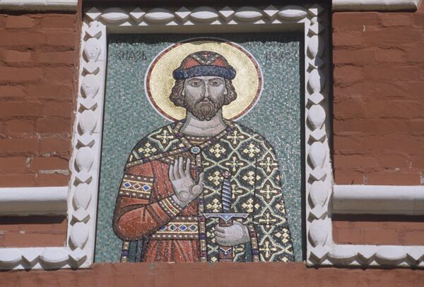 Le prince Alexandre Nevski (mosaïque au Kremlin de Moscou) Le prince Alexandre Nevski (mosaïque au Kremlin de Moscou) - Sputnik Afrique
