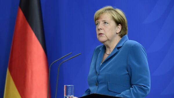 Angela Merkel après une réunion de son conseil fédéral de sécurité suite à la fusillade de Munich - Sputnik Afrique