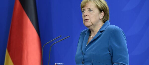 Angela Merkel après une réunion de son conseil fédéral de sécurité suite à la fusillade de Munich - Sputnik Afrique