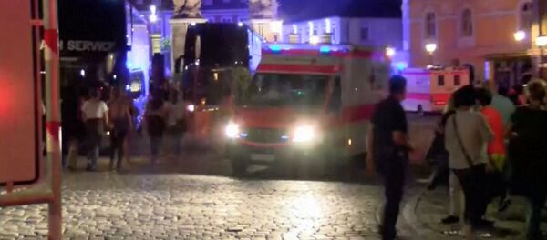 Rettungsdienste am Anschlagort in Ansbach - Sputnik Afrique