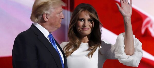 Kandidat der Republikaner für die Präsidentschaft, Donald Trump, mit seiner Gattin Melania - Sputnik Afrique