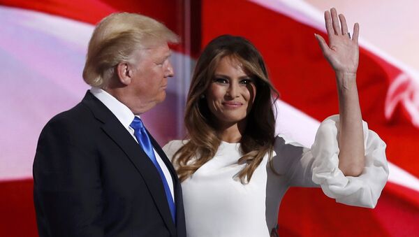 Kandidat der Republikaner für die Präsidentschaft, Donald Trump, mit seiner Gattin Melania - Sputnik Afrique