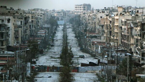 Die zerstörte syrische Stadt Aleppo - Sputnik Afrique