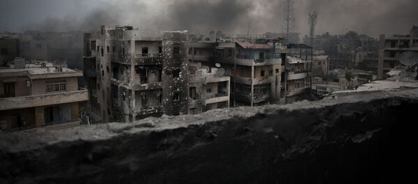 Der zerstörte Bezirk Saif Al Dawla in Aleppo, Syrien - Sputnik Afrique