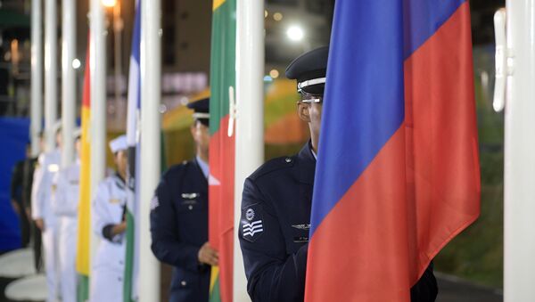 La levée des drapeaux au Village olympique de Rio - Sputnik Afrique
