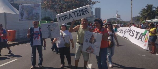 Manifestations contre les JO et le président brésilien par intérim Michel Temer - Sputnik Afrique