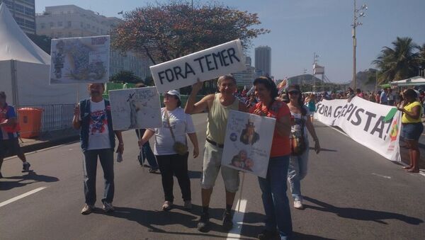 Manifestations contre les JO et le président brésilien par intérim Michel Temer - Sputnik Afrique