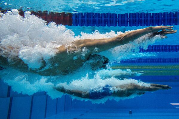 Les athlètes sur le 100m nage libre. - Sputnik Afrique