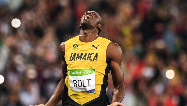 Usain Bolt lors de la finale du 200m - Sputnik Afrique