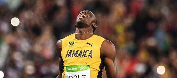 Usain Bolt lors de la finale du 200m Usain Bolt lors de la finale du 200m - Sputnik Afrique