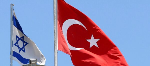 Drapeaux israélien et turc - Sputnik Afrique