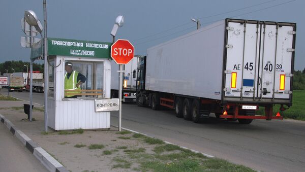 Le poste de contrôle douanier Krasnoïe, à la frontière russo-biélorusse - Sputnik Afrique
