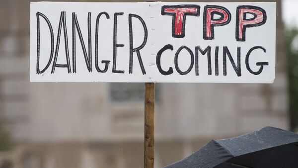 Une manifestation contre l’Accord de partenariat transpacifique (TPP) - Sputnik Afrique