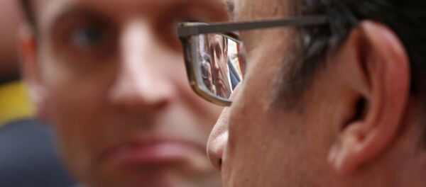 Francois Hollande et Emmanuel Macron - Sputnik Afrique