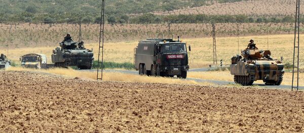 Turkish troops return from the Syrian border, in Karkamis, Turkey, Saturday, Aug. 27, 2016. Turkish troops return from the Syrian border, in Karkamis, Turkey, Saturday, Aug. 27, 2016. - Sputnik Afrique