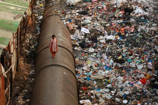 Dharavi, un bidonville situé dans au cœur de l'agglomération de Mumbai en Inde. Dharavi, un bidonville situé dans au cœur de l'agglomération de Mumbai en Inde. - Sputnik Afrique