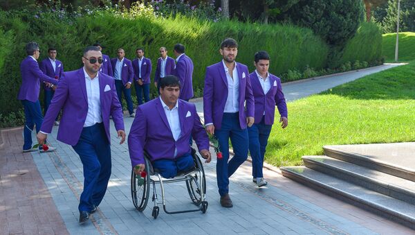 Встреча с азербайджанскими спортсменами-участниками летних Паралимпийских игр 2016 года - Sputnik Afrique