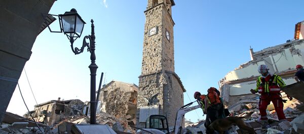 La ville italienne d'Amatrice dévastée par un séisme en août 2016 - Sputnik Afrique