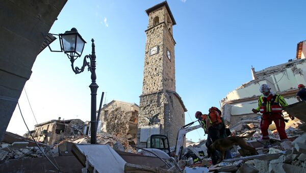 La ville italienne d'Amatrice dévastée par un séisme en août 2016 - Sputnik Afrique