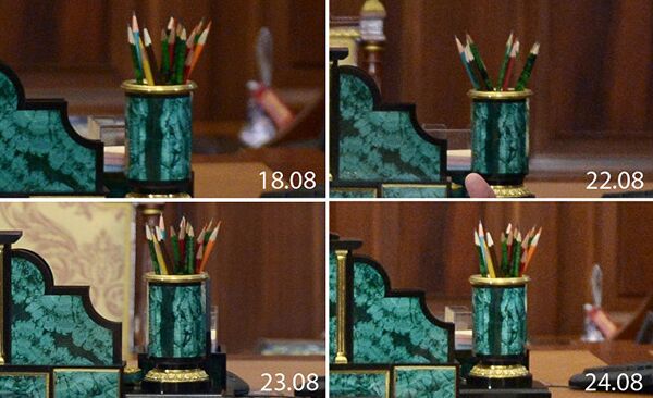 Les crayons sur la table de Vladimir Poutine - Sputnik Afrique