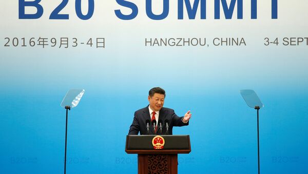 Le président chinois Xi Jinping parle au cours de la cérémonie d'ouverture du Sommet G20, à Hangzhou - Sputnik Afrique