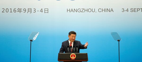 Le président chinois Xi Jinping parle au cours de la cérémonie d'ouverture du Sommet G20, à Hangzhou - Sputnik Afrique