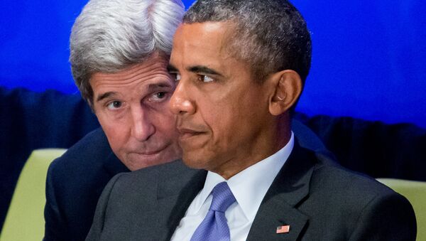John Kerry et Barack Obama - Sputnik Afrique