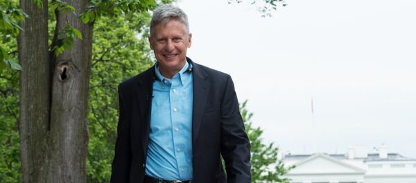 Le candidat du Parti libertarien à la présidentielle américaine Gary Johnson - Sputnik Afrique