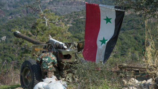 Syrian army artillery soldiers in Idlib province in northwestern Syria. file photo - Sputnik Afrique
