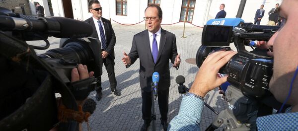 France's President Francois Hollande arrives for the European Union summit- the first one since Britain voted to quit- in Bratislava, Slovakia, September 16, 2016. - Sputnik Afrique